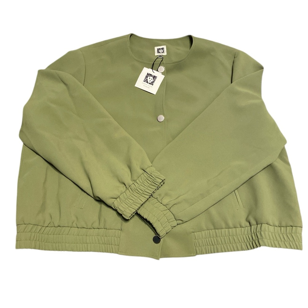 Anne Klein Olive Bomber Jacket NWT